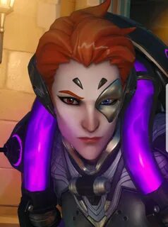 Overwatch Animepurple Hair Red Eyes Mercy Overwatch - Mobile