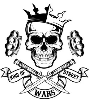 skull with a king crown clipart - image #14