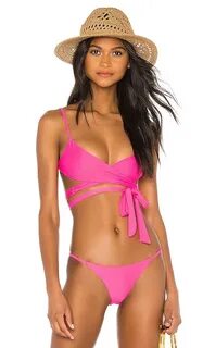 Lovers + Friends Tied Up Top in Hot Pink REVOLVE