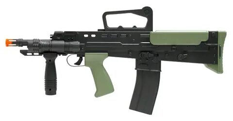 Spring L86A2 Assault Rifle FPS-375 Flashlight, Fore Grip Air