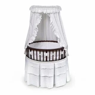 Buy Badger Basket Elite Oval Baby Bassinet, Cherry with Whit