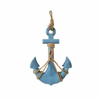 ACCENTHOME Wood Anchor Wall Hanging Plaque Nautical Sea Shor