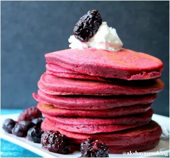 Healthy Red velvet Pancakes - Indian Simmer
