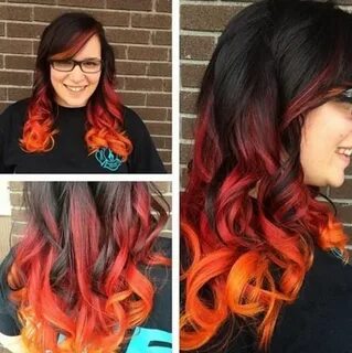 Flames Fire hair color, Hair color orange, Fire hair