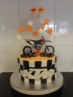KTM Cake Fiestas de cumpleaños de moto, Pastel de moto, Fies