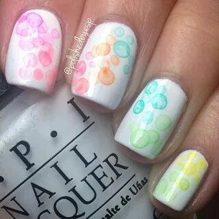 Pastel Bubble Nails Manicura de uñas, Diseños de esmalte de uñas, Man...