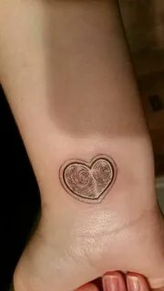 Childs finger print heart Fingerprint heart tattoos, Fingerp
