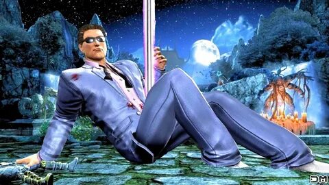 Johnny Cage (Costume 2) Performs All Character Intros & Vict