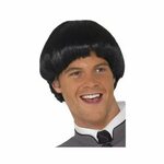 SMIFFYS BLACK BOWL/60s STYLE WIG - Wigs from Hakimpur Ltd. (