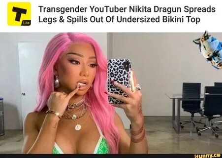 Transgender YouTuber Nikita Dragun Spreads Legs & Spills Out