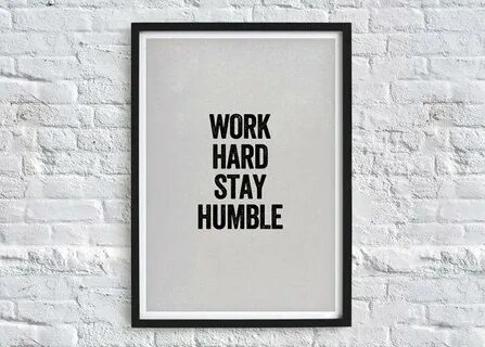 Stay Humble Typography Print - Products, bookmarks, design, 