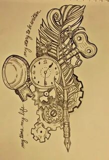 Часы, компас - Тату эскизы Галерея идей для татуировок Фото 
