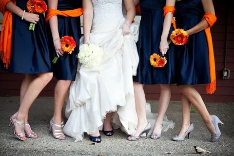 Navy Blue And Orange Bridesmaid Dresses Online Sale, UP TO 5