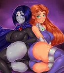 Raven and Starfire (Ange1Witch) Teen Titans,... Western Хент