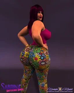 Sabrina Bootylicious Damsel - In Her Sexy Floral Leggings. 