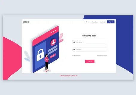 Login page HTML template