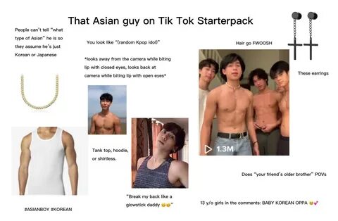 Asian guy looking like a girl