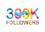 300K followers. Thank you! - Stock Vector © Ukususha #158322