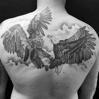 50 Eagle Back Tattoo Designs For Men - Flying Bird Ink Ideas