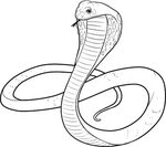 Раскраска кобра скачать, распечатать или рисовать онлайн