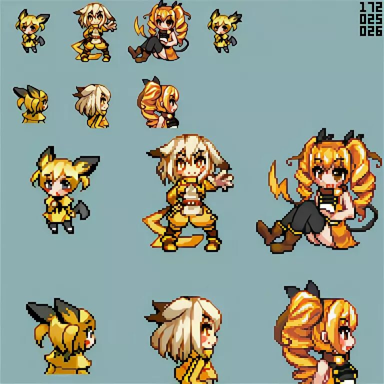 Moemon - Pikachu Family by CMagister on deviantART Pixel art