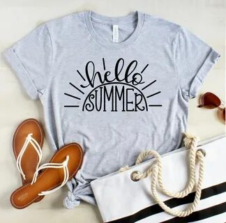 Hello Summer Tee, Vacay T Shirt, Summer Beach Vacation Women