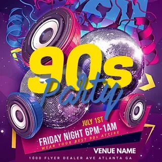 90's Party templaat PosterMyWall