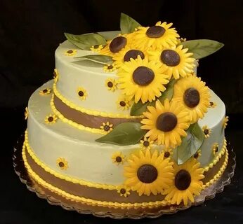 Image result for bohemian wedding cakes sunflower Sunflower 