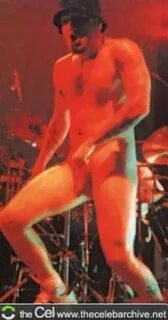 Name: Fred Durst, lead singer of Limp Bizkit naked on stage.