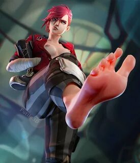 league of legends, 1girls, barefoot, breasts, breasts out, feet, feet up, f