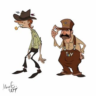 MASON E. - Redneck and Plumber Character sketches, Character