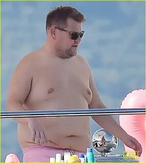 James Corden Goes Shirtless on a Yacht During Italian Vacati