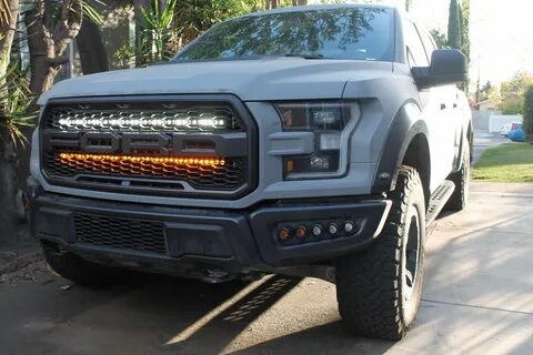 ford raptor light bar behind grill - Wonvo