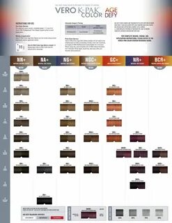 Joico Vero K-PAK Color Age Defy Swatch Chart. Joico hair col