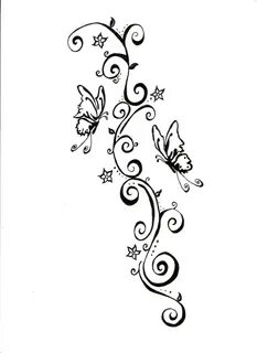 Butterfly And Swirls Tattoo * Arm Tattoo Sites