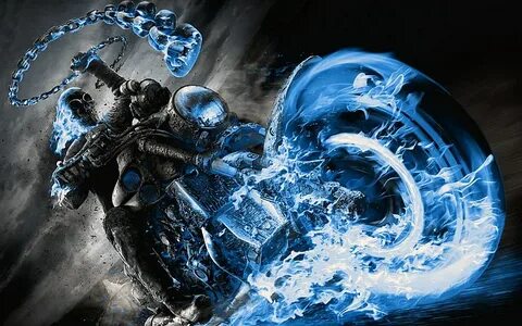 Ghost Rider 2 Blue Flame Wallpaper posted by John Thompson