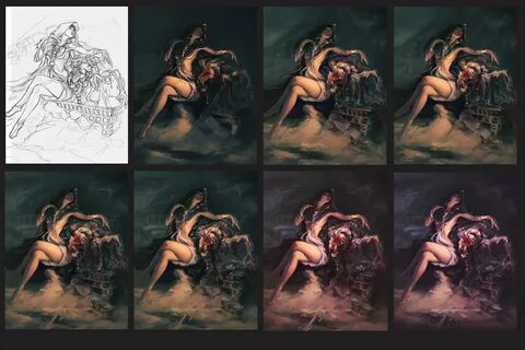 Egyptian tales in dark fantasy on Behance