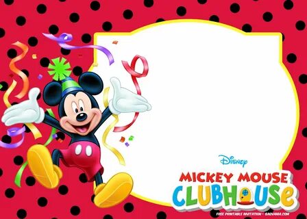 Get FREE Mickey Mouse Invitation Templates - Polka Dots Down