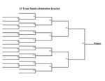 23-team single-elimination bracket printable in PDF Interbas