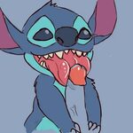 FurryBooru - alien animated big tongue blue background blue 