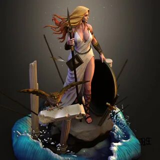 ArtStation - Athena Goddess of war and wisdom_painted