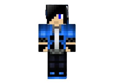 Black Haired Blue Creeper Boy Skin for Minecraft - Minecraft