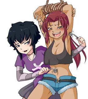 Anime belly button tickling