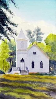 Old Country Church Painting at PaintingValley.com Explore co