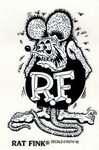 Rat Fink Standing Black Decal Decals Mooneyes & Ratfink Cust