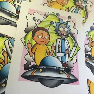 Rick and Morty print on 8.5x11 card stock. perfect for your 