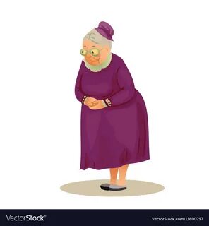 Funny elderly lady with glasses grandmother Vector Image