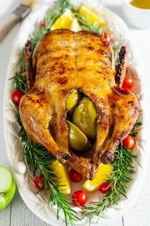Roast Duck Recipe Stuffed with Apples Roasted duck recipes, 