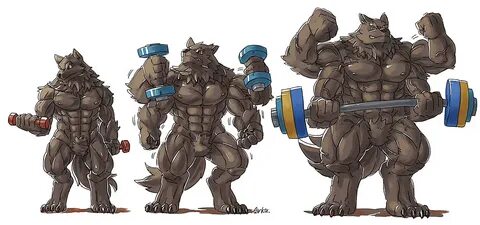 Wolf muscle growth by Ark-Alpha -- Fur Affinity dot net