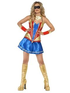 Fever Hero Hottie Wonderwoman Woman Dress Super Bodice Fancy